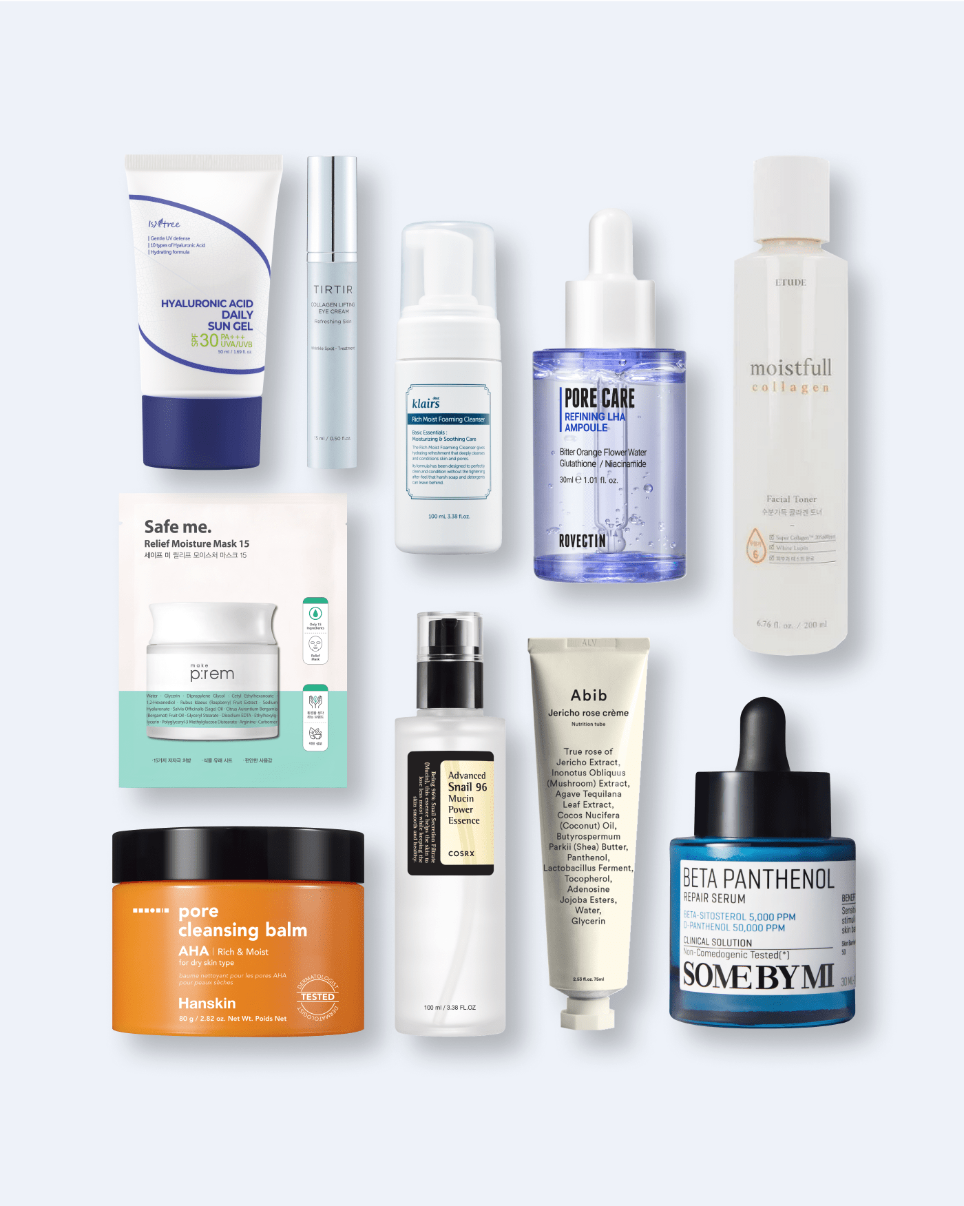 10-Step Korean Skin Care Routine Set (Dry Skin Type)